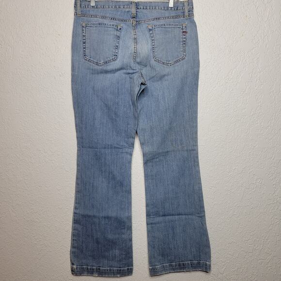 GAP 1969 Womens Long & Lean 54023 Stretch Flare Mid-Rise Light Denim Jeans✨️12R - Picture 11 of 12